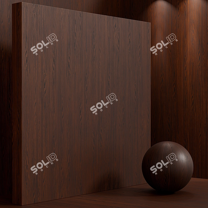 Seamless Larch Wood Material Collection 3D model image 6