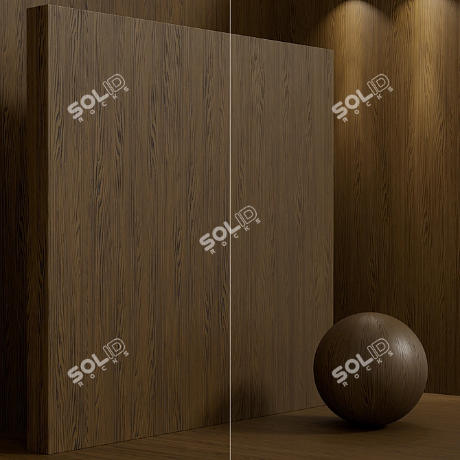 Seamless Larch Wood Material Collection 3D model image 7