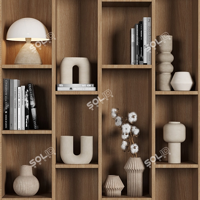 Versatile 4K Wood Modular Cabinet 3D model image 2