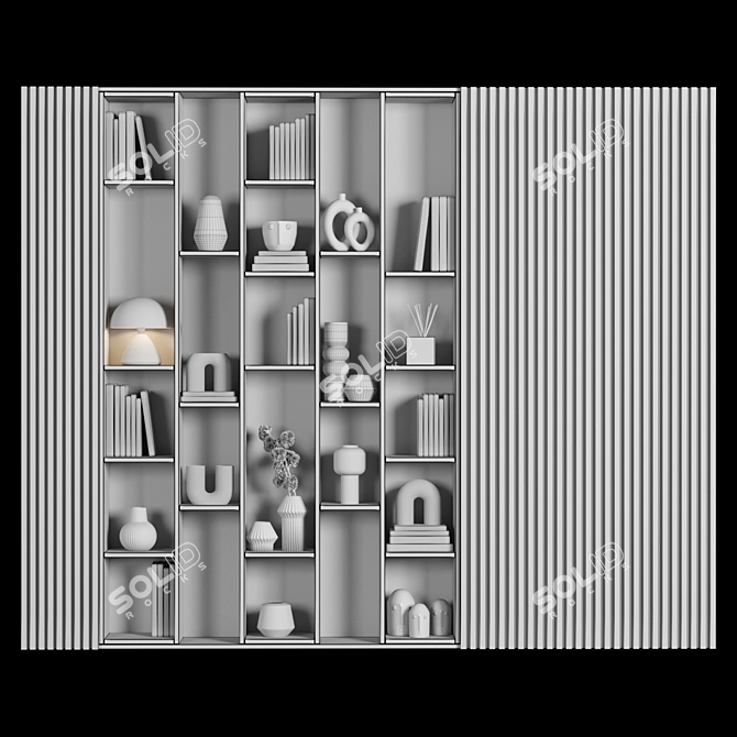 Versatile 4K Wood Modular Cabinet 3D model image 4