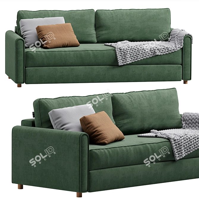Lille Velvet Light Sofa 2013 3D model image 2