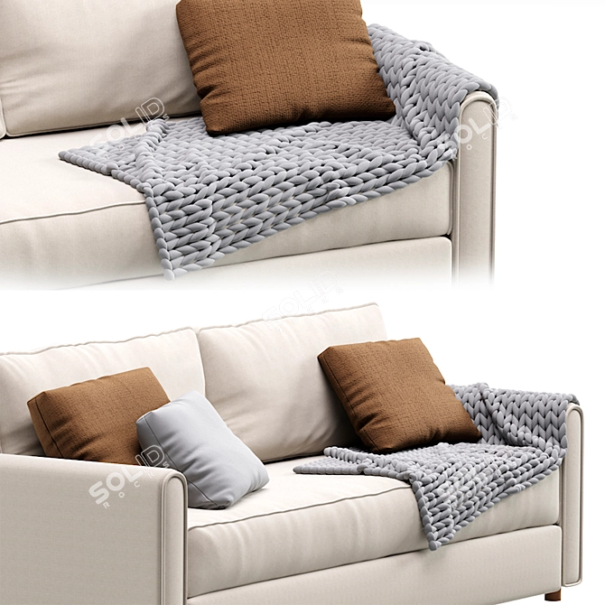 Lille Velvet Light Sofa 2013 3D model image 5