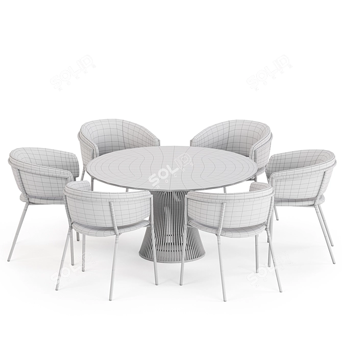 Modern Dining Set Collection 3D model image 4