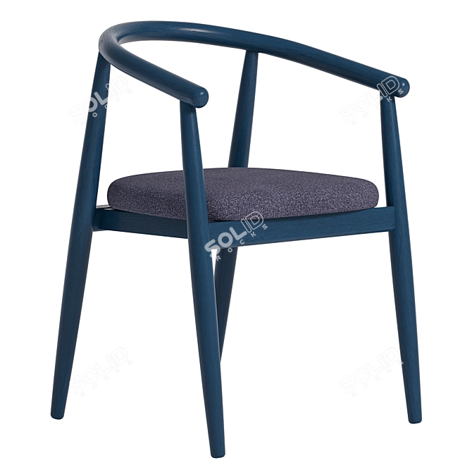 Modern Natural Wood Chair 2017 3D model image 2