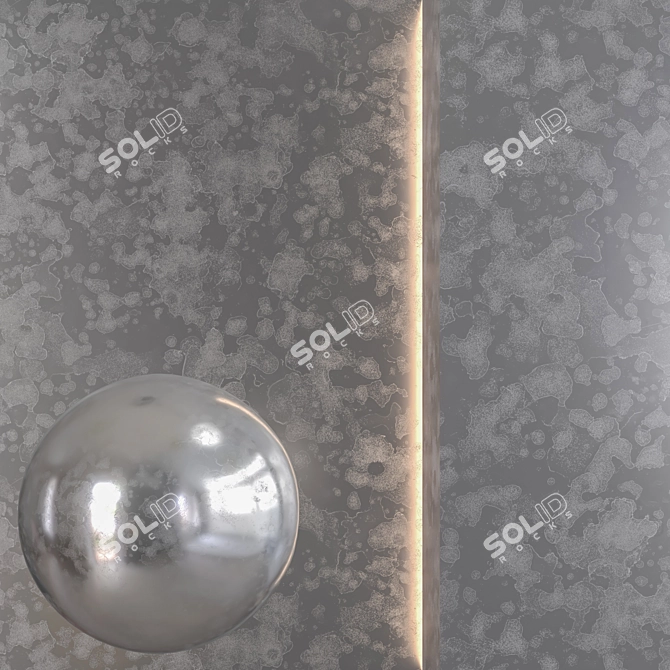 Seamless Metal Texture 4K Roughness 3D model image 1