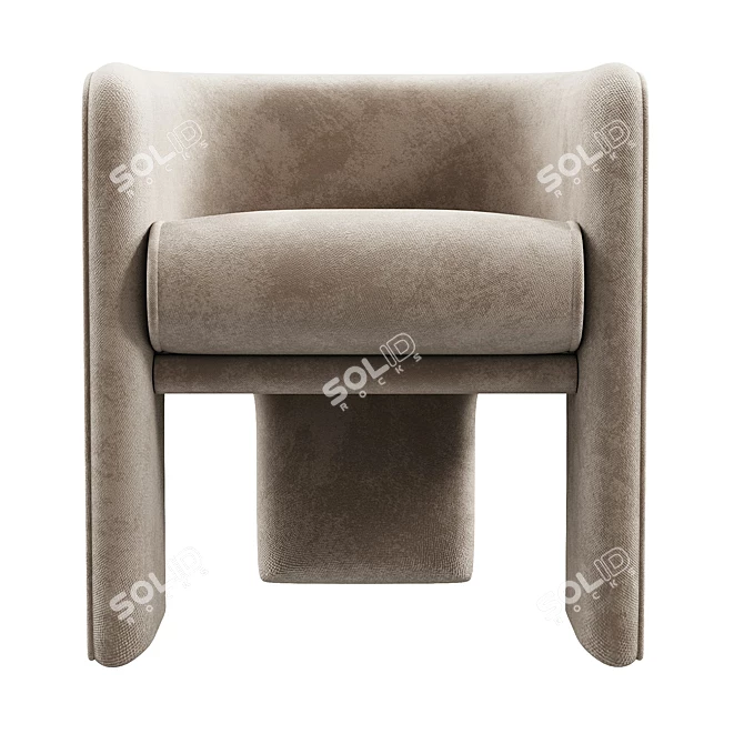  Modern Milo Baughman Armchair 3D model image 2