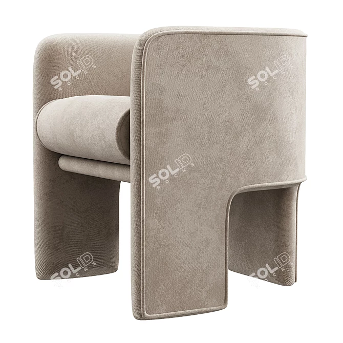  Modern Milo Baughman Armchair 3D model image 3