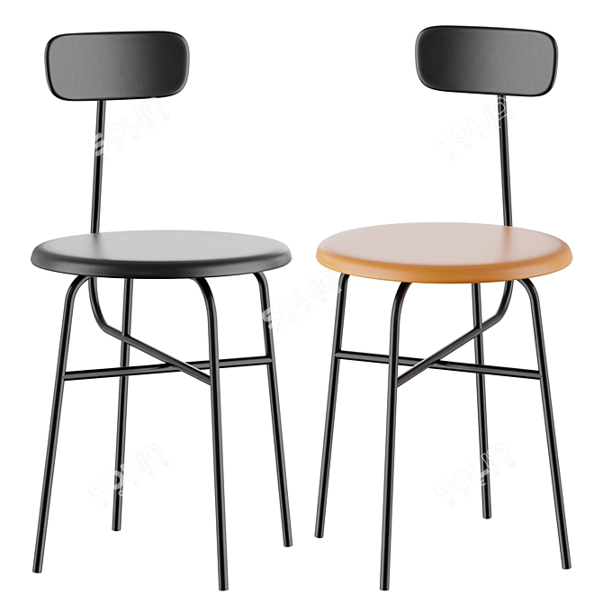 Modern Afteroom Upholstered Dining Chair 3D model image 1