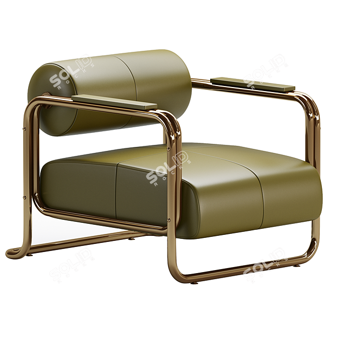 Sleek Contemporary Armchair HOLDEN 3D model image 1