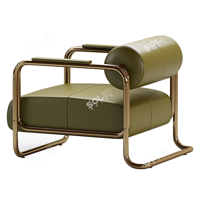 Sleek Contemporary Armchair HOLDEN 3D model image 3