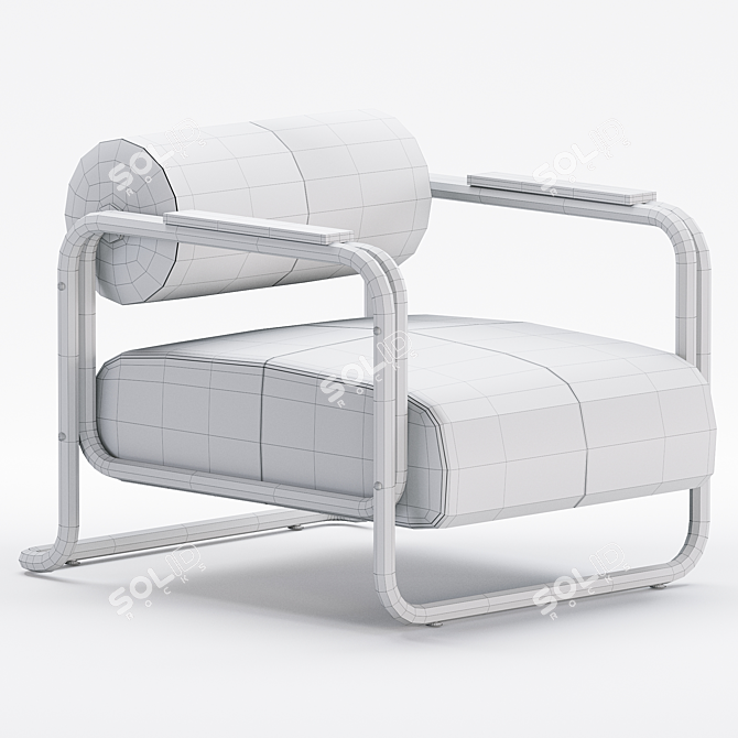 Sleek Contemporary Armchair HOLDEN 3D model image 4