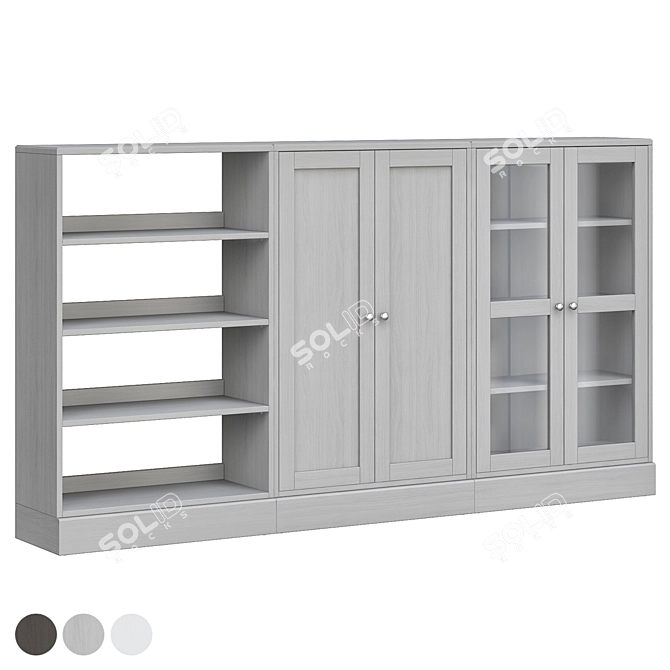 Modern Grey Havsta Storage Cabinet 3D model image 1