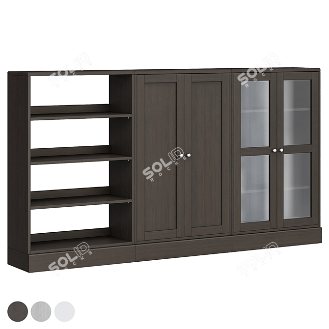 Modern Grey Havsta Storage Cabinet 3D model image 2