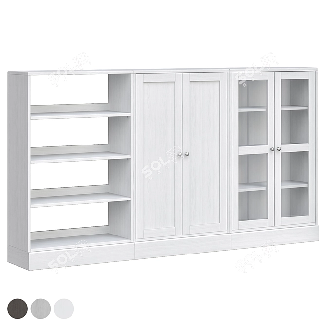 Modern Grey Havsta Storage Cabinet 3D model image 3