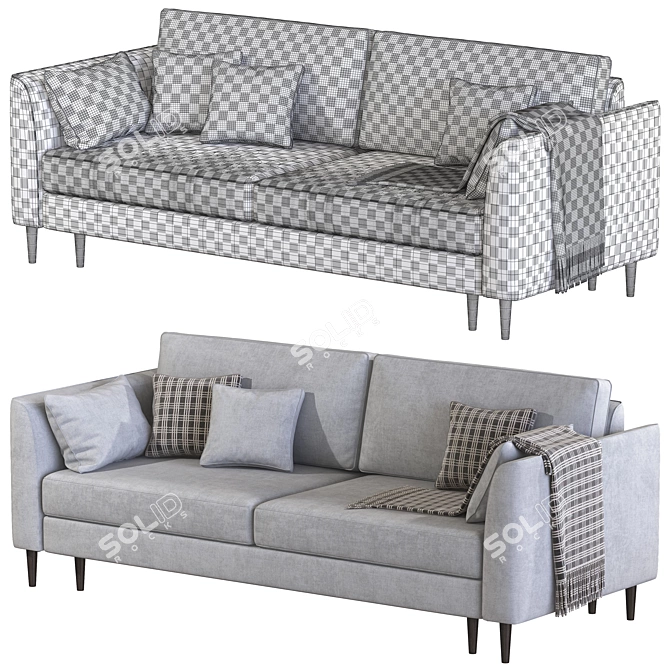 Modern Luxury Sofa Bed Design 3D model image 5