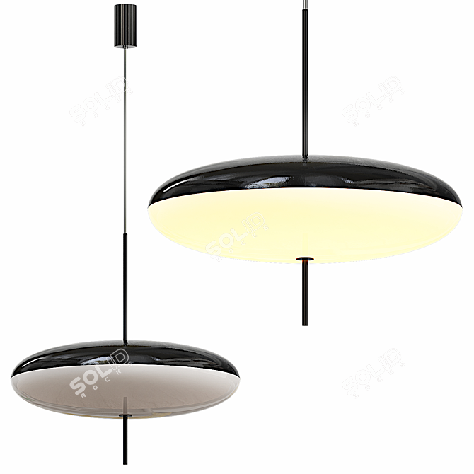 Gino Sarfatti Ceiling Light Fixture 3D model image 1