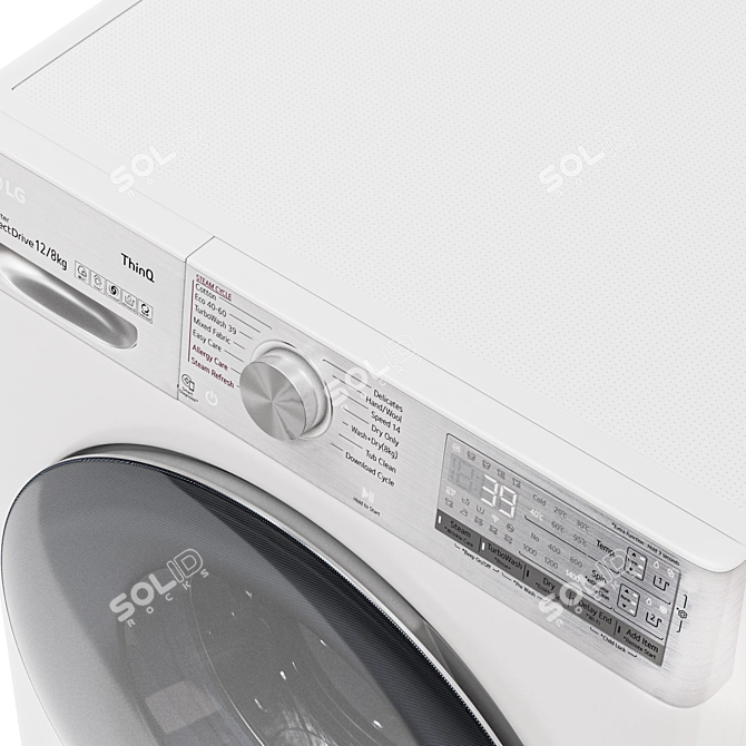 LG TW4V9RD9E Washing Machine 3D model image 6