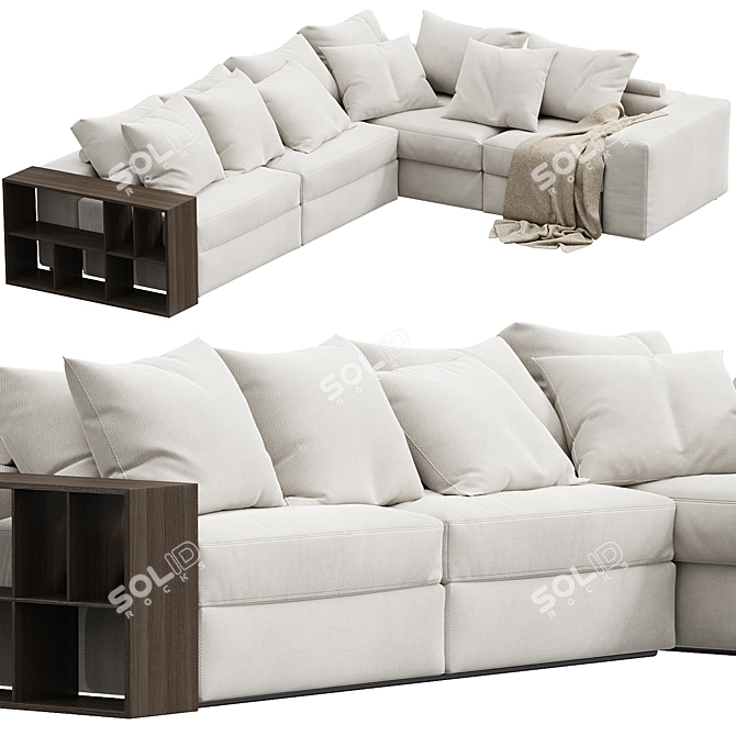 Flexform Groundpiece 11MXB Modular Sofa 3D model image 1