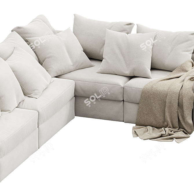 Flexform Groundpiece 11MXB Modular Sofa 3D model image 2