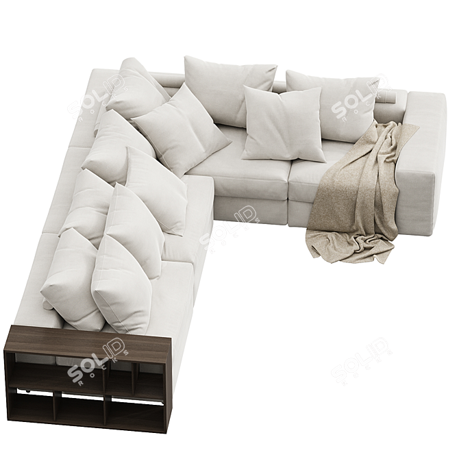 Flexform Groundpiece 11MXB Modular Sofa 3D model image 3