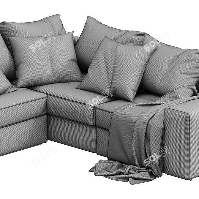 Flexform Groundpiece 11MXB Modular Sofa 3D model image 4