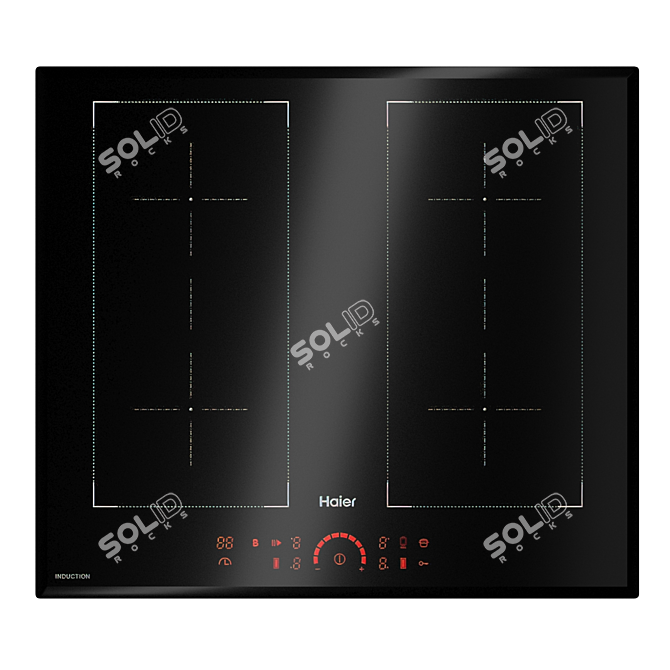 Haier White Built-In Kitchen Set 3D model image 5