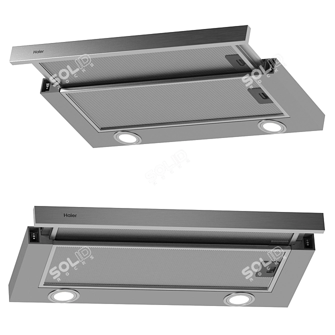 Haier White Built-In Kitchen Set 3D model image 6