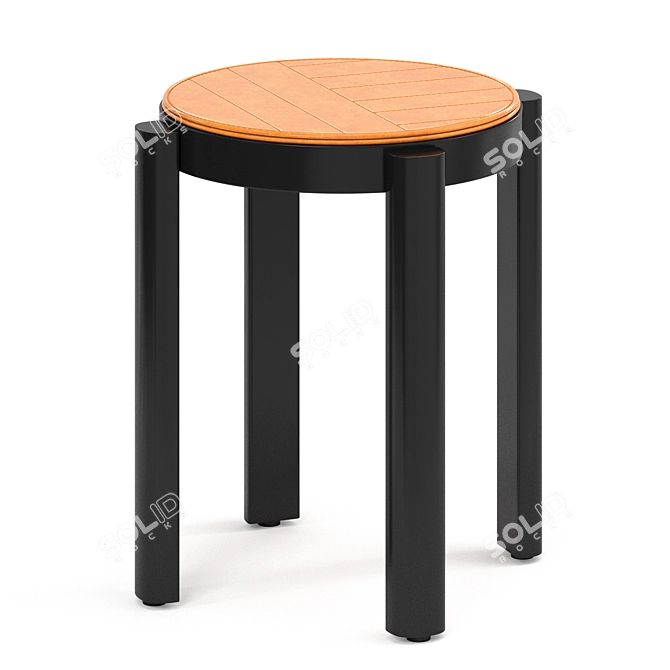 Contemporary Melange Stool Table 3D model image 3