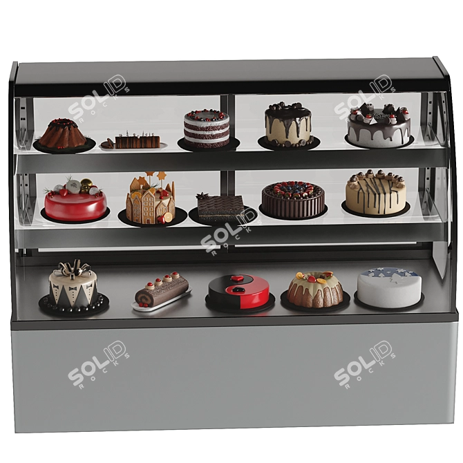 15-Cake Pastry Refrigerator: Fruity, High-Quality 3D model image 3