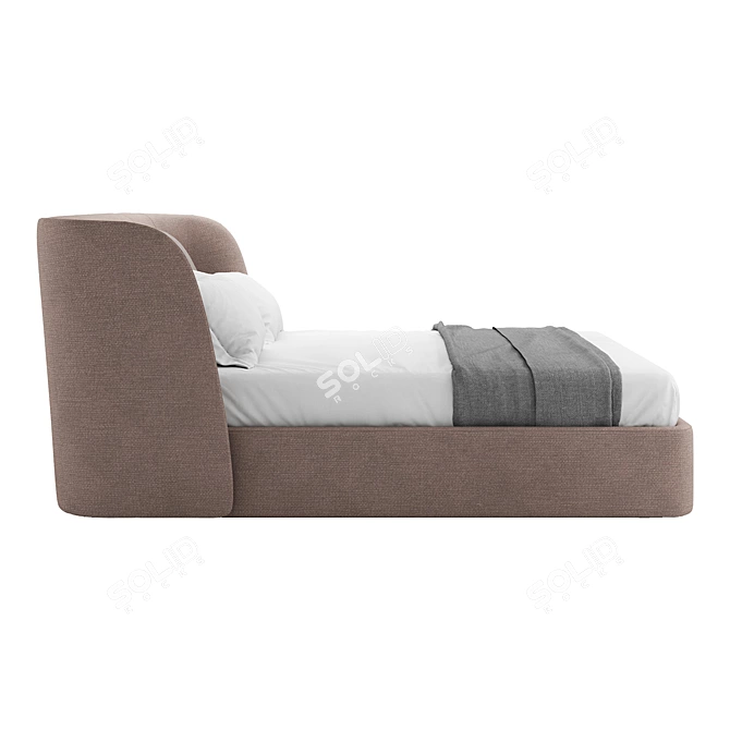 Modern Upholstered Bed with Storage 3D model image 2