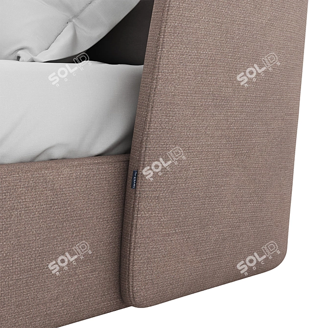 Modern Upholstered Bed with Storage 3D model image 4