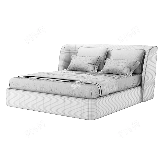 Modern Upholstered Bed with Storage 3D model image 5