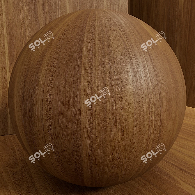 Seamless Eucalyptus Wood Material Set 3D model image 2