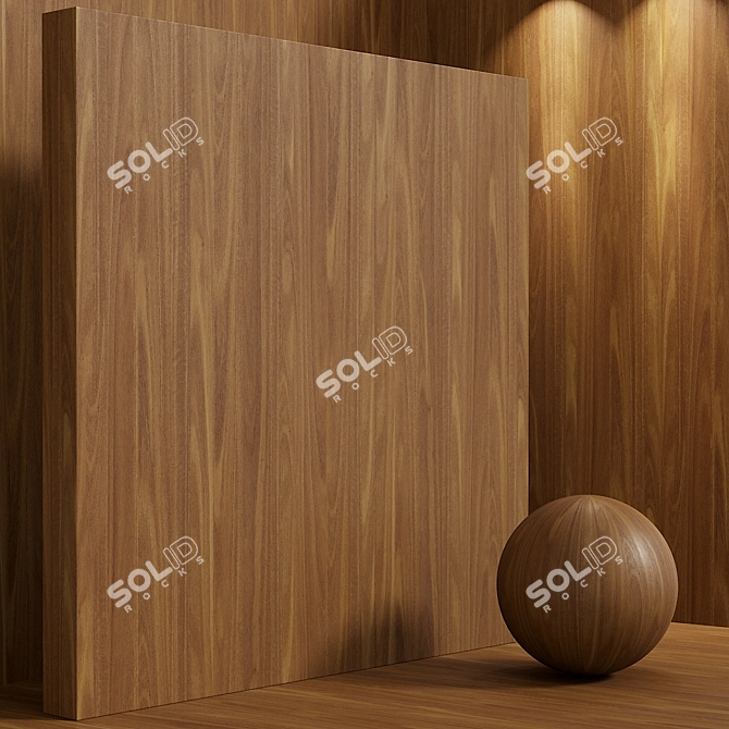 Seamless Eucalyptus Wood Material Set 3D model image 5