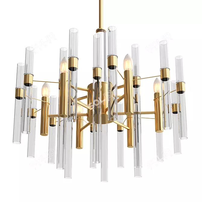 Elegant MW Light ALGERO Chandelier 3D model image 1