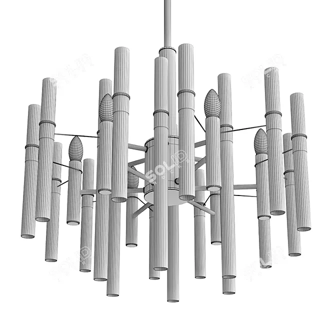 Elegant MW Light ALGERO Chandelier 3D model image 3