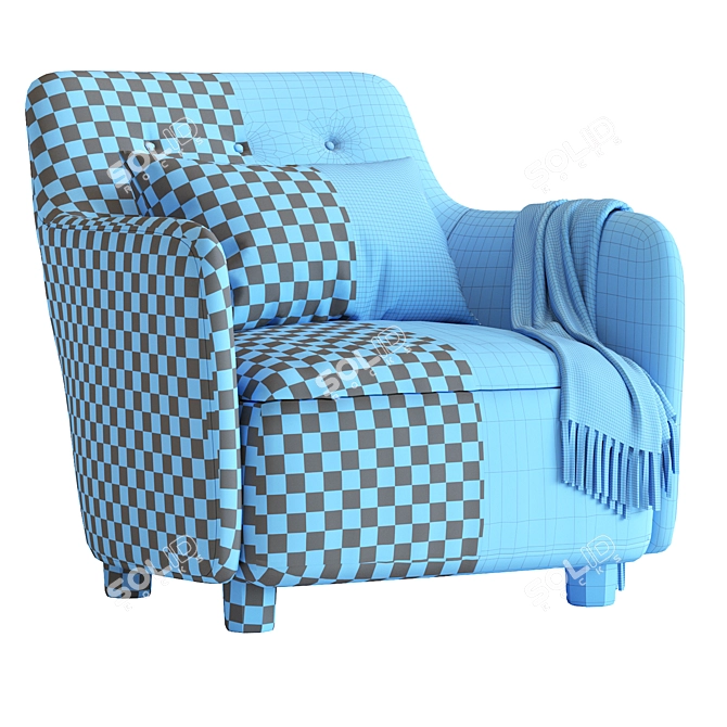 Modern Teddy Club Chair 2016 3D model image 7