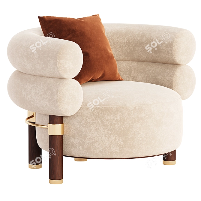  Elegant Contemporary Armchair ROGERS 3D model image 1