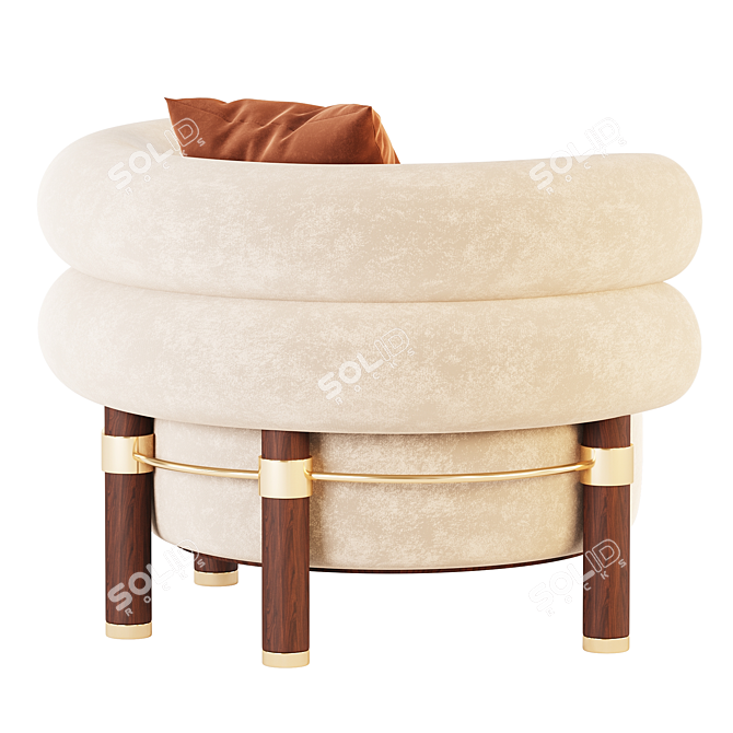  Elegant Contemporary Armchair ROGERS 3D model image 3