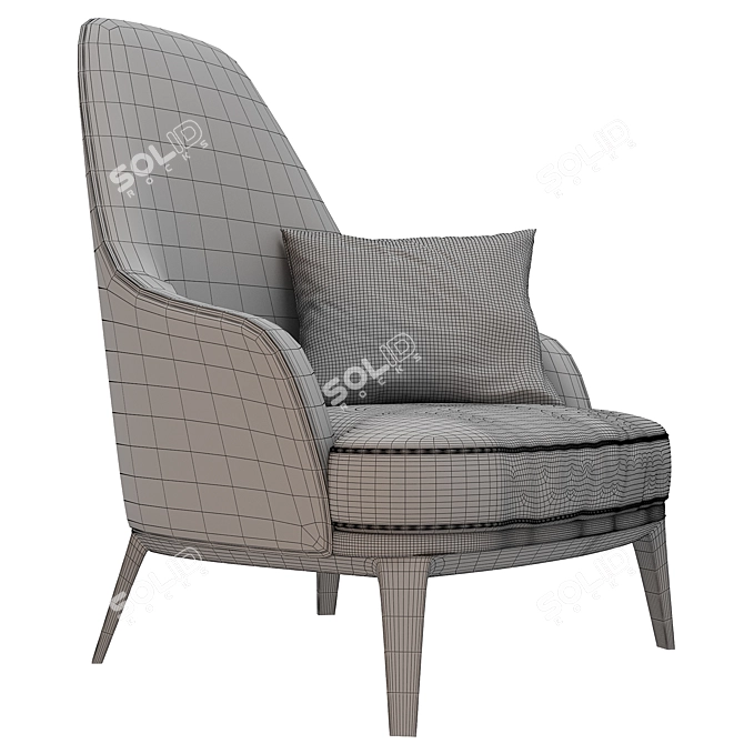 Modern Jane Large Armchair 3D 3D model image 3