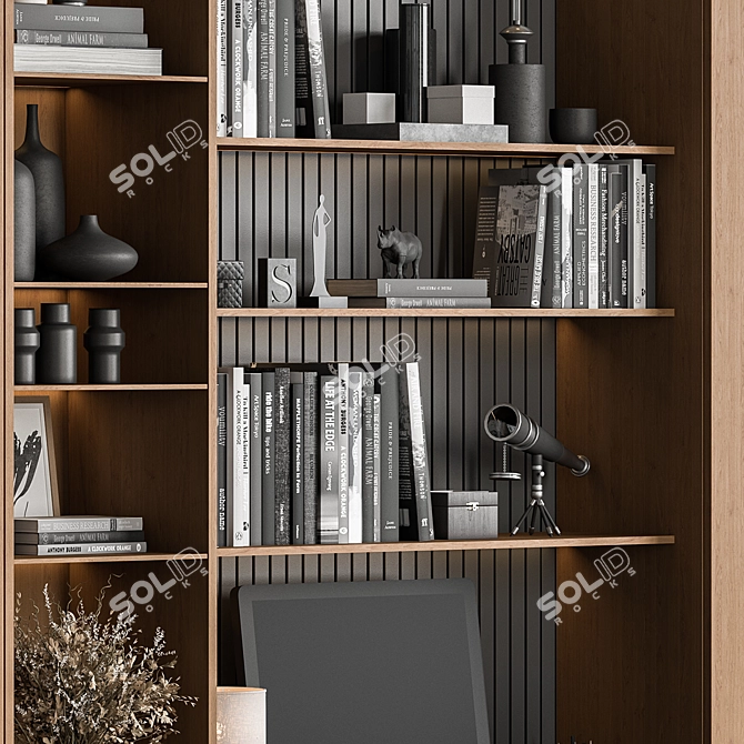 Modern Home Office Furniture Set 3D model image 5