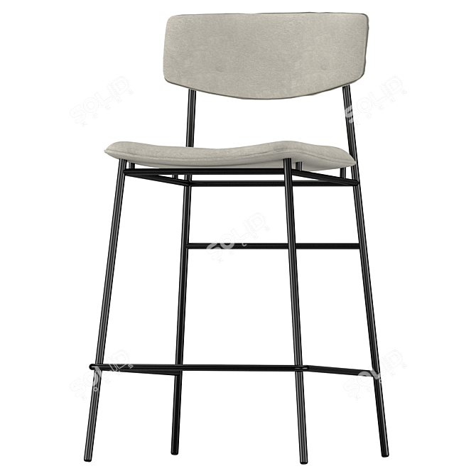 Madrid Half-Bar Stool, 540mm Length 3D model image 2