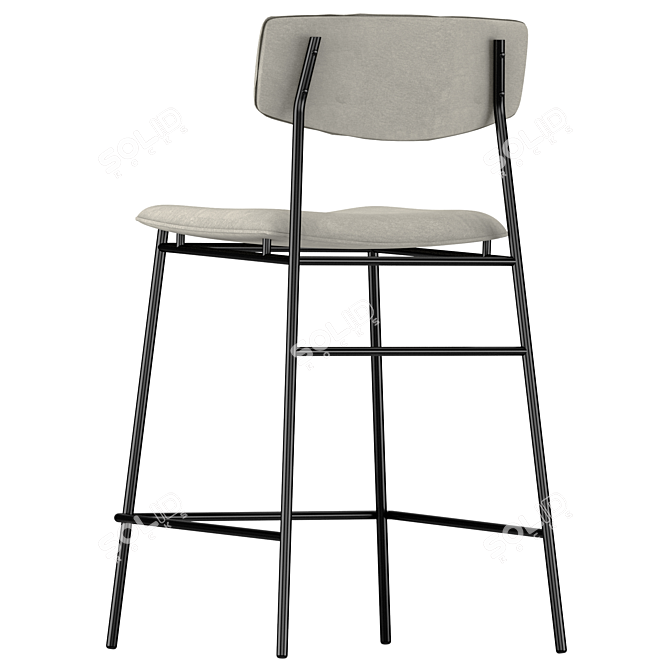 Madrid Half-Bar Stool, 540mm Length 3D model image 3