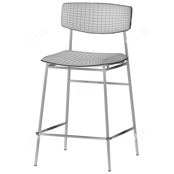 Madrid Half-Bar Stool, 540mm Length 3D model image 4