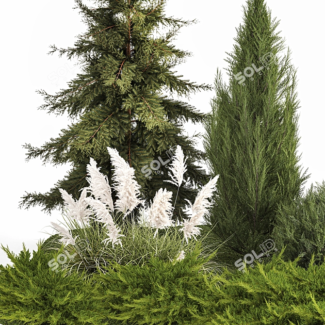 Title: Alpine Plant Collection Set 3D model image 2