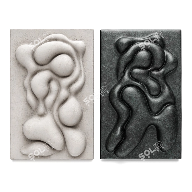 Baas Figurative Metal Wall Relief 3D model image 1