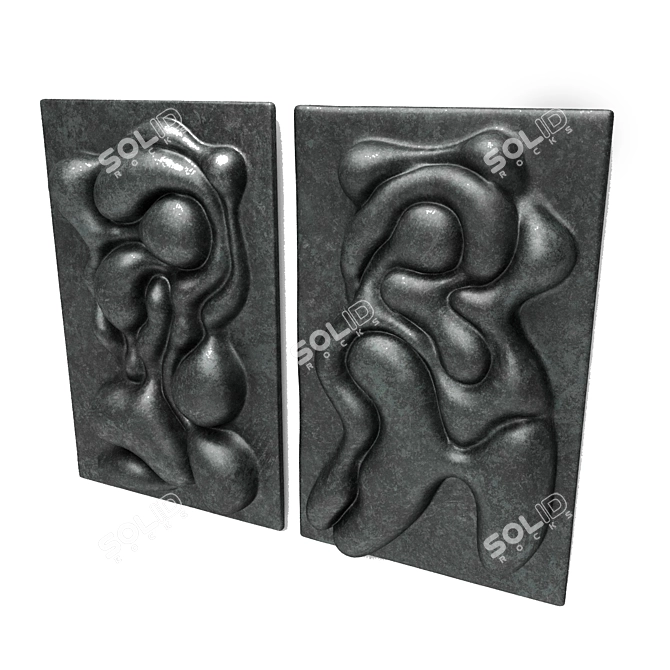 Baas Figurative Metal Wall Relief 3D model image 4