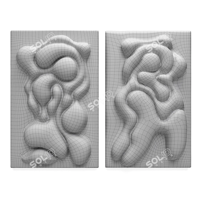 Baas Figurative Metal Wall Relief 3D model image 6