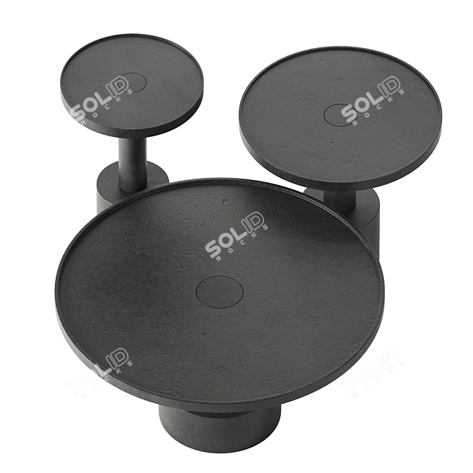 Elegant Pilar Concrete Vase Pioneered by Baxter 3D model image 3