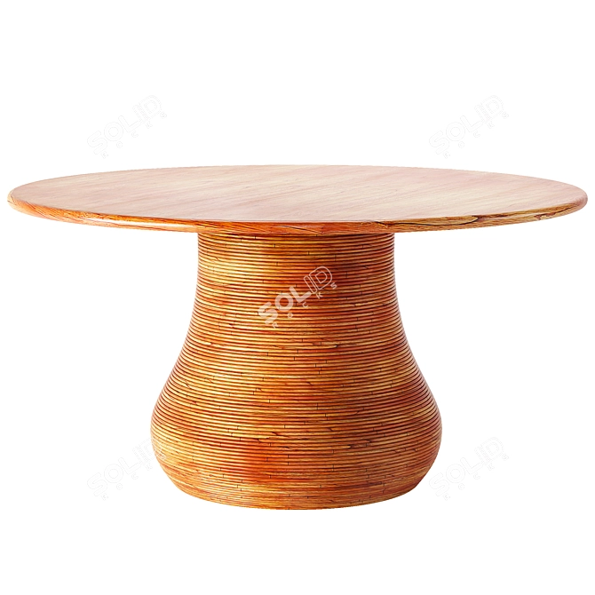 Salamina Rattan Wrapped Dining Table 3D model image 5